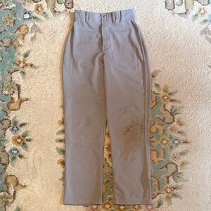 Men's Champro Gray Loose Fit Baseball Pants with Open Hem